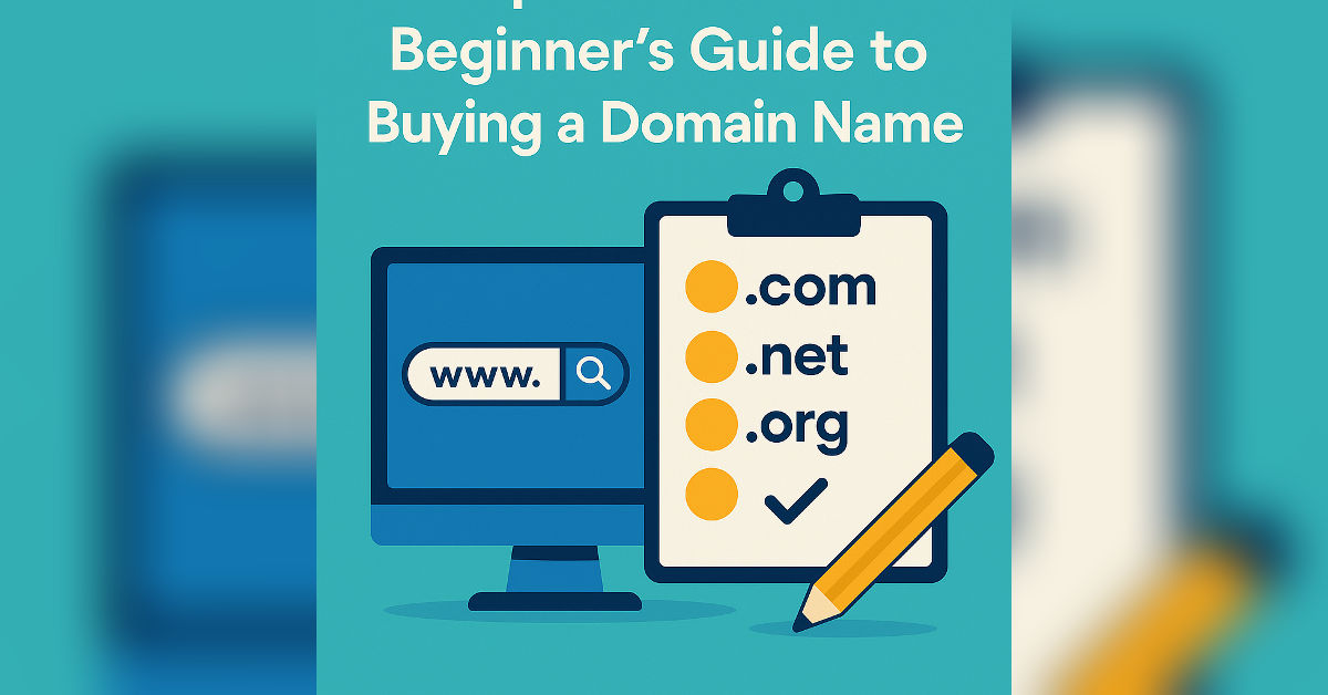 Illustration representing the process of buying a domain name on HostBridge.